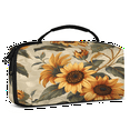 thumbnail image 2 of Herdesigns Sunflowers Carry Case Compatible with Nintendo Switch 2017 & Oled 2021, with 20 Game Card Slots, Floral Portable Travel Carrying Case Pouch for Accessories & Games, 2 of 8