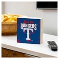 thumbnail image 3 of Texas Rangers 6" Square Fan Chant Wood Block Shelf Sign, 3 of 3