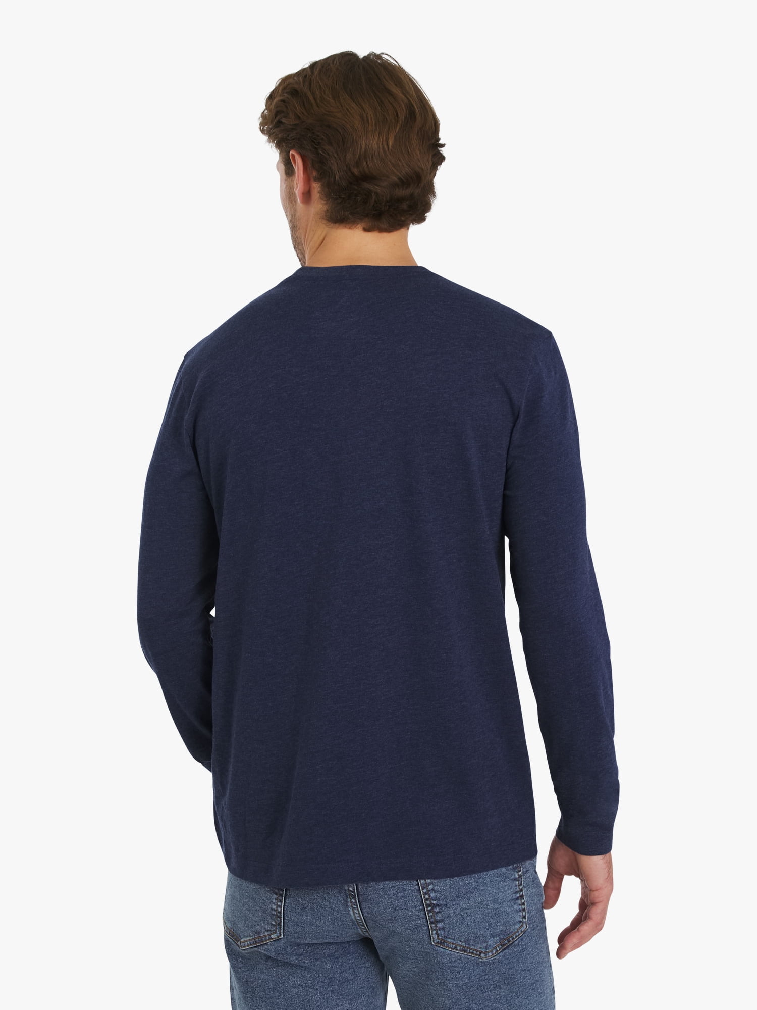 Chaps Men's & Big Men's Long Sleeve Slub Tee, Sizes S-3XL