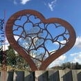 thumbnail image 3 of KCAHPAN Decorative Rusted Heart Statue Stake for Porch and Garden Parterre Use, 3 of 11