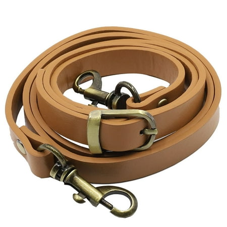 

120cm Creative Shoulder Bag Strap Fashion Women Bag Strap Cross Body Bag Accessory (Khaki Brass Color Buckle)