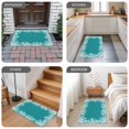 thumbnail image 6 of Aqua Coastal Coral Door Mat Indoor Outdoor,White Ocean Marine Sea Nautical Beach Non Slip Welcome Mat with Rubber Backing,Absorbent Fabric Front Door Mats Entryway Rug for Home Patio Entrance 18"x30", 6 of 9