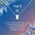 thumbnail image 2 of Anavia Keep It Up Card Gift Jewelry, Inspirational Card Necklace, Cheer up Gift, Encouragement Gift for Friend-[Silver Cube, Blue-Orange Gift Card], 2 of 3