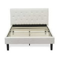 thumbnail image 3 of Rustic Revival Furniture Platform Bed - Button Tufted Velvet Fabric Padded Headboard & Footboard, Black Legs, 3 of 6