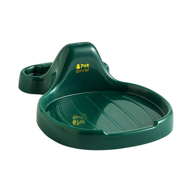 Soporte para utensilios, soporte para tapas de ollas, soporte para cucharas, organizador de encimera de cocina verde