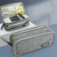 thumbnail image 4 of tredstone Linen Durable Pen Bag With Six Layers Of Classified Storage For Easy Organization Large Pencil Case black, 4 of 6