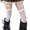 White, variant on Women Punk Garter Belt Pantyhose Crosses Strappy Suspender Tights Hollowout Thigh High Stockings Party Wear Hosiery