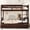 Espresso, variant on Harper & Bright Designs Detachable Bunk Bed Twin over Twin with Drawers, Wood Bunk Bed Frame with Guardrail and Ladder, Separate into 2 Twin Beds, Grey