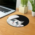 thumbnail image 5 of WIRESTER 7.88 in Round Mouse Pad with Non-Slip Rubber Base for Computers, Laptop, Office & Home - Animal White Silver Point Ragdoll Cat Paws Up, 5 of 5
