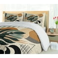 thumbnail image 5 of Ambesonne Monstera Duvet Cover Set, Mid Century Boho Abstract, King, Evergreen Sepia Dusk, 5 of 6