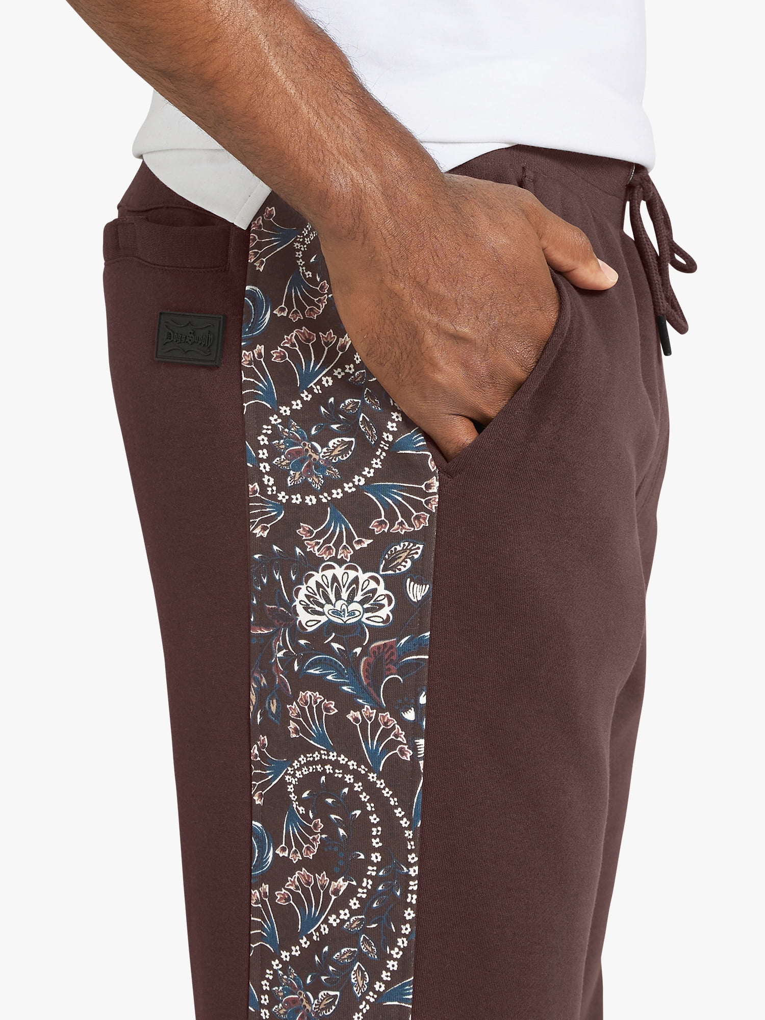 Dogg Supply by Snoop Dogg All-Gender Men's and Women's Floral Paisley Fleece Varsity Joggers, Sizes XS - 3XL