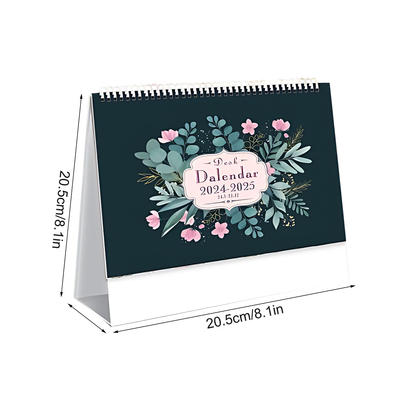 2024-2025 Simplified English Desktop Calendar Planner with Holidays