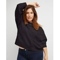 thumbnail image 5 of Hanes Originals Women's Fleece Sweatshirt (Plus Size) Black 3X, 5 of 5