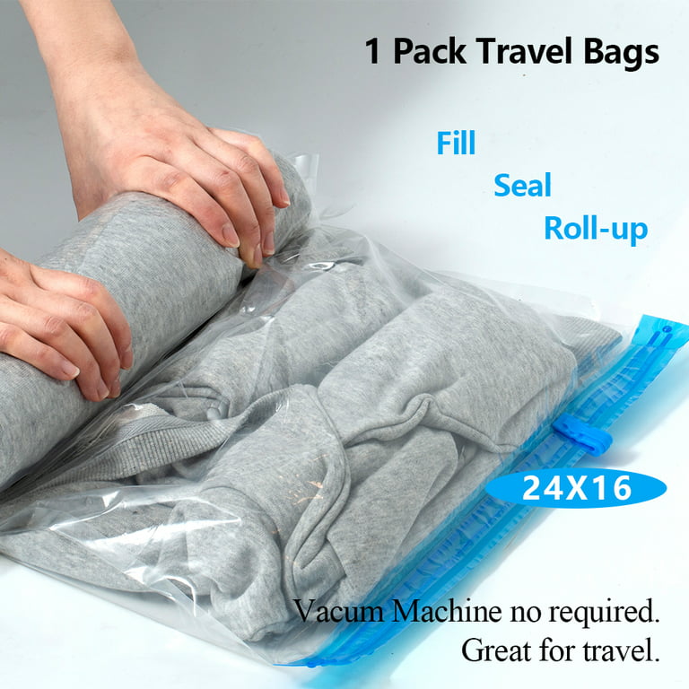 Storage Space Saver Bags No Vacuum Space Bags Compression for Travel  Storage Hand Roll Seal Vacuum Bags for Clothes Comforters Blankets Pillows  