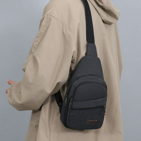 Generic Crossbody Bag for Men Messenger Bag Shoulder Bag with Zipper Crossbody Phone Bag for Work Travel