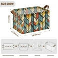 thumbnail image 7 of Yayeee Foldable Storage Basket for Shelves with Handles Waterproof Cloth Bins, Yellow Geometric, 7 of 7