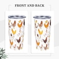 thumbnail image 4 of Chicken Tumbler 20oz Rooster Hen Stainless Steel Insulated Tumblers with Lid and Straw Animal Travel Coffee Mug Tea Wine Cups Water Bottle Chicken Gifts for Women Chicken Lovers, 4 of 6