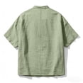 thumbnail image 5 of Aimik Men's V-Neck Short Sleeve Cotton Blend Henley Shirt Relaxed Pullover Style Shirt for Casual Resort and Vacation Wear, 5 of 6