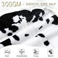 thumbnail image 4 of PiccoCasa Cow Printed Soft 300GSM Flannel Throw Blanket Sofa Bed Black 59" x 79", 4 of 7