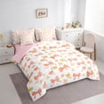 thumbnail image 2 of Manfei Kawaii Floral Bow Twin Bedding Sets 7-Piece for Kids Girls,Teens Chic Flowers Bowknot Bedding Comforter Set,Pink Reversible,Luxury Bedroom Decor, 2 of 7