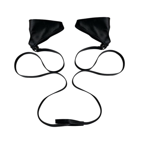 Yokua Women Gothic Half Palm Gloves Black PU Fingerless Gloves Hiphop Party Gloves