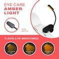 thumbnail image 2 of USB LED Book Light with Amber Bulb Blue Light Blocking Reading Lamp Clip-On Flexible 7 Leds Reader Lamp for Travel Sleep Aid (1 piece), 2 of 6