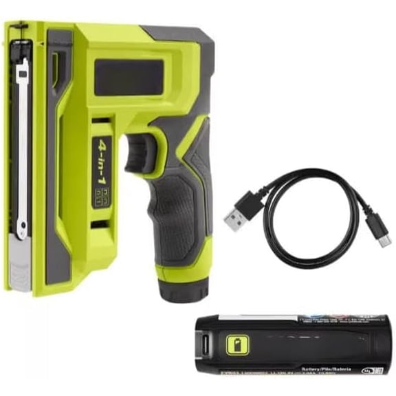FVN51K Fits For RYOBI Lithium Cordless Craft 4-in-1 Stapler/Nailer Kit with 3.0 Ah Battery and Charging Cable$$Tools & Hardware Other