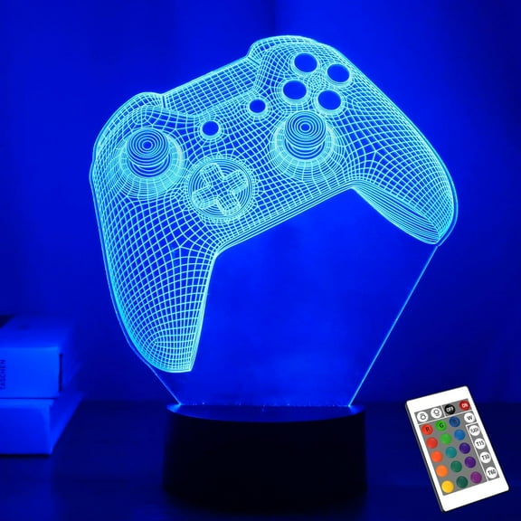 YSITIANNA Gamer Gift, Kids Gaming Night Light, 3D Gamepad Night Lights with Remote Control 16 Colors Changeable Kids Boys Gift Room Lighting Creative Decoration STNL#2964