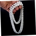 thumbnail image 3 of Luxshiny Extra Long White Glass Bead Necklace Sweater Chain for Stylish Unisex Wear, 3 of 8
