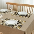 thumbnail image 3 of Black Gold White Marble Pattern Summer Placemats Table Placemats Set Of 4-Linen Kitchen Washable Placemats Table Mats 11.8"x17.7" Non-Slip Heat Resistant, 3 of 6