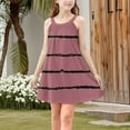 thumbnail image 6 of Bovxnpu Summer Girls Dresses, Girls Cotton Dress Tank Play Dress Beach Sundress, Girls Cute Stripe Sleeveless Camisole Dress A Line Suspenders Wrinkle Dress 7 Years, 6 of 6