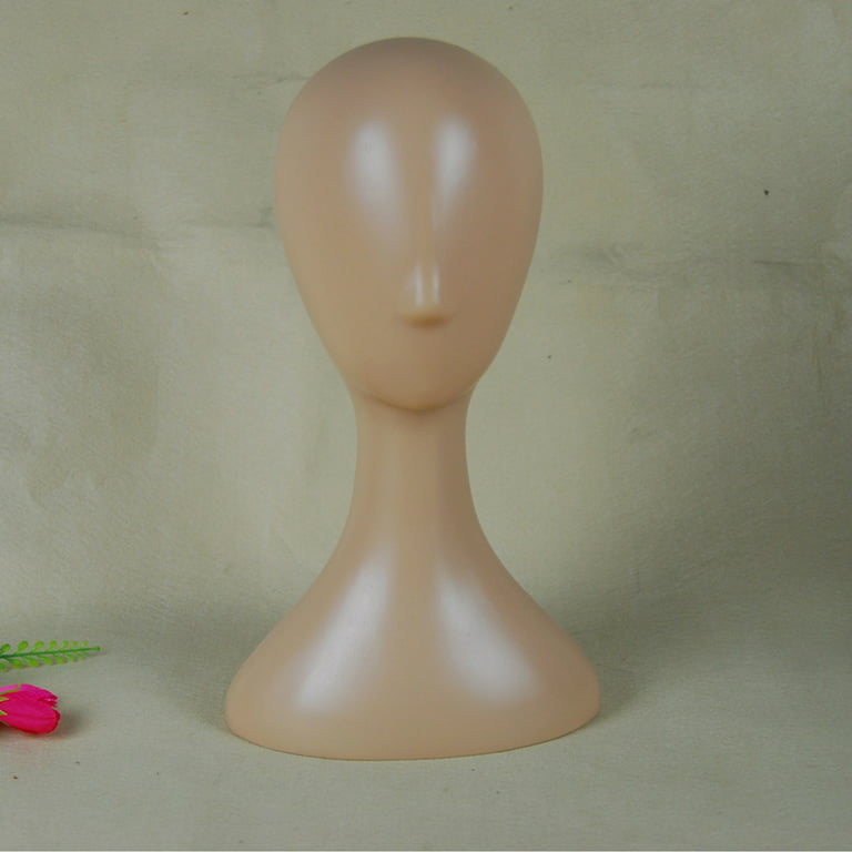 MN-596 Female Plastic Realistic Face Mannequin Head Wig Display
