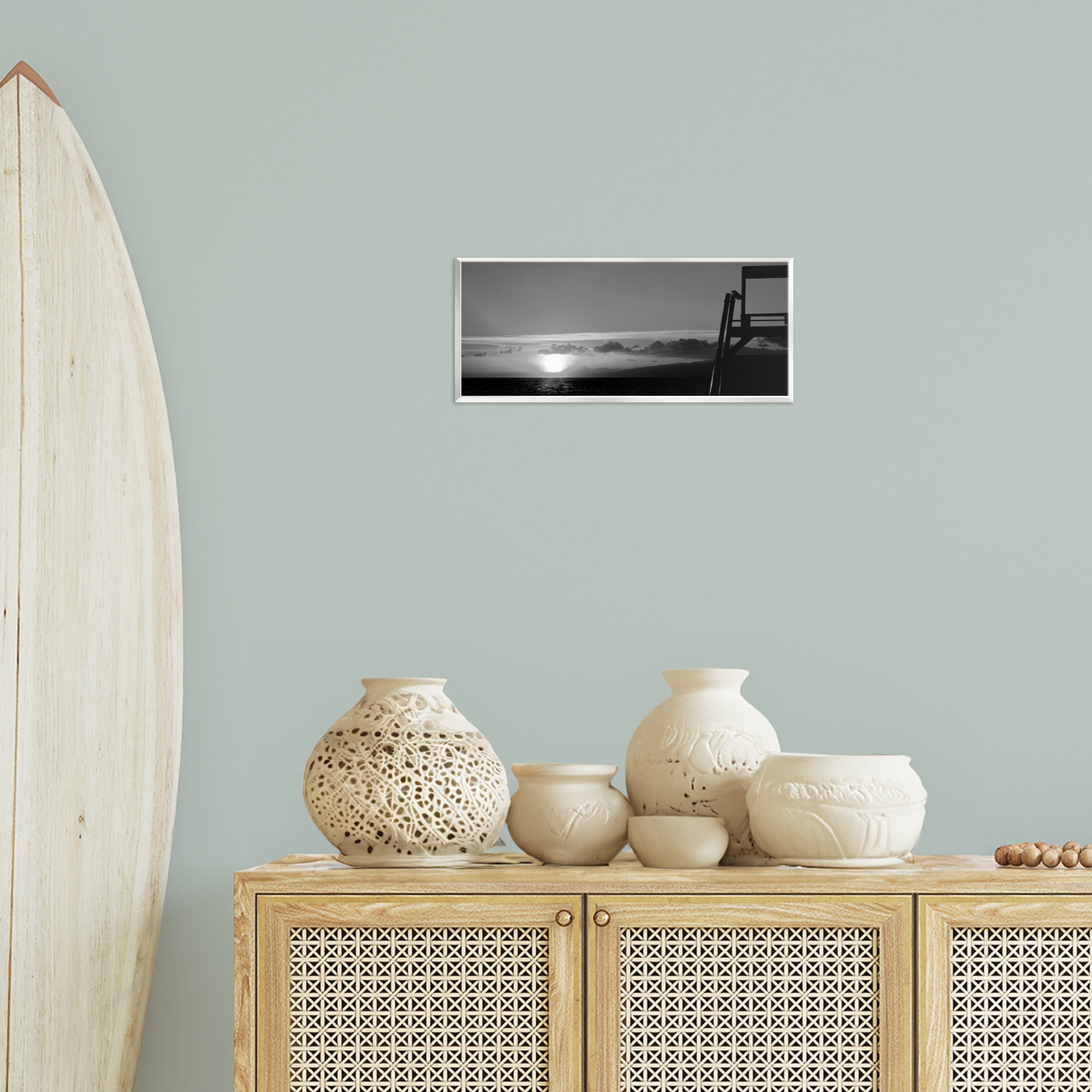 Stupell Industries Sunlit Lifeguard Station Landscape & Nature Photography Unframed Art Print Wall Art, 17 x 7