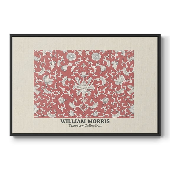 Vintage Abstract Print-LI Framed in Black Wood Gallery Wrapped Canvas 17 in. x 25 in.