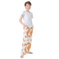 thumbnail image 3 of FORMRS Boys Pajama Pants with Pockets Size 13-14Y Kids Lounge Sleep Bottoms, Orange Seahorse, 3 of 8