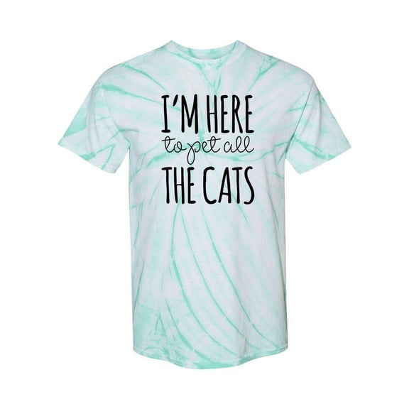 Here To Pet All The Cats Tie-Dye Cyclone Men -Smartprints Designs, Male XX-Large