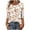 Beige Tops for Women_s, variant on CYMMPU Women's Basic Tees Tunic Tops Shirts Casual Business Work Blouses Floral Printed Flowy Blouse 3/4 Length Sleeve Summer Fall Button up Scoop Neck 2025 Clothes Black S