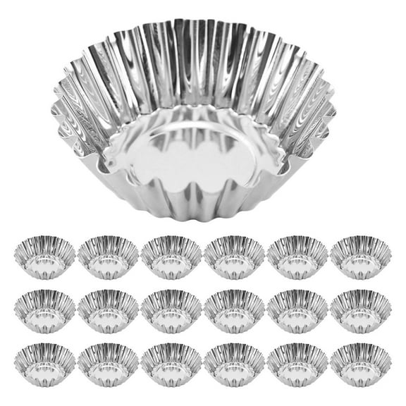 Raindrops 30Pcs Small Tartlet Pans Stainless Steel Reusable Baking Molds