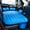 Sky Blue, variant on Portable Inflatable Car Air Mattress with 2 Pillows & Footrest, Foldable Sleeping Pad for Camping & Road Trips