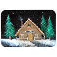 thumbnail image 1 of Welcome Lodge Christmas Log Home Glass Cutting Board, Large, 1 of 1
