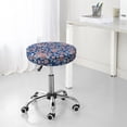 thumbnail image 7 of Fotbe Rose Flowers Stool Covers Round,Waterproof Round Bar Stool Covers Bar Chair Covers Washable Stool Cushion Slipcover for 12-14 Inch Chair-13 inch, 7 of 7