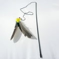 thumbnail image 3 of Pet Cat Interactive Exercise Toy for Solving Boredom Tease Cat Wand Toy with Colorful Feather Head, 3 of 7