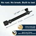 thumbnail image 3 of Bright Showers Brass Shower Arm Extender for Rain & Handheld Shower Head, 5” Universal Shower Head Extension Arm, Height & Angle Adjustable, Chrome, 3 of 7