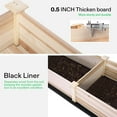 thumbnail image 7 of VIVOSUN Wooden Raised Garden Bed, 48 x 24 x 30 Inches, Outdoor Wood Planter Box with Gloves and a Liner, with Trellis for Vine Climbing for Garden, Patio, Balcony, Backyard and Outdoors, 7 of 7