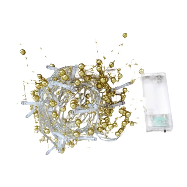 Luz LED ajustable, resistente, con alimentación, para decoración, luces de hadas para de Navidad, jardín, fiesta, exterior, Navidad oro
