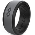 thumbnail image 6 of Rinfit Silicone Rings for Women & Men - Couple Sets Rubber Wedding Bands - Black & Gray, Ocean & Gold, 6 of 7