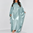 thumbnail image 2 of Butterfly Abaya Dress for Women, Satin Solid Color Batwing Sleeve Maxi Kaftan, Soft Comfy Breathable Robe for Summer & Eid, 2 of 7