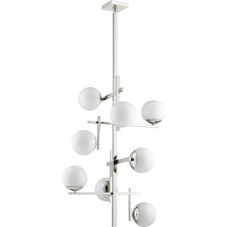 

Contemporary Eight Light Chandelier in Polished Nickel Finish Bailey Street Home 183-Bel-2535015