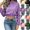 Purple, variant on Mock Neck Sweatshirt for Women Casual Oversized Long Sleeve Warm 2026 Fall Fashion Cropped Outfits