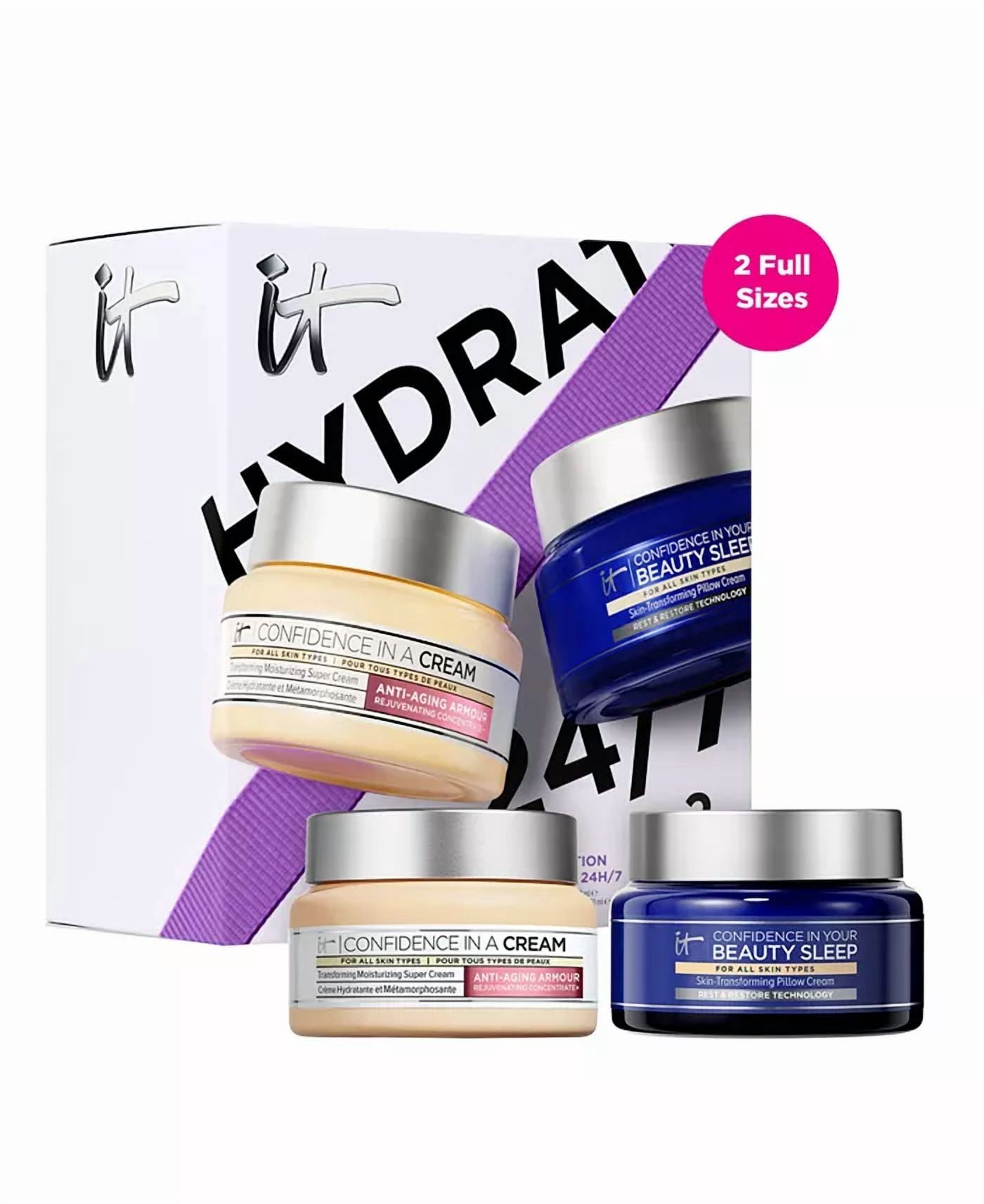 It Cosmetics Confidence in a Cream + In Your Beauty Sleep Night Cream *2 Full Sizes $123